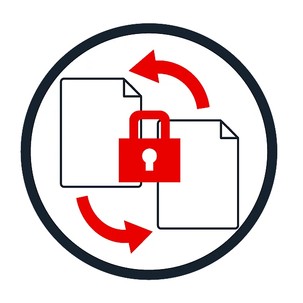 Icon sichere Datenübertragung