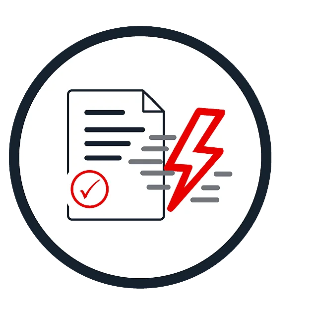 Icon schnelle Abwicklung